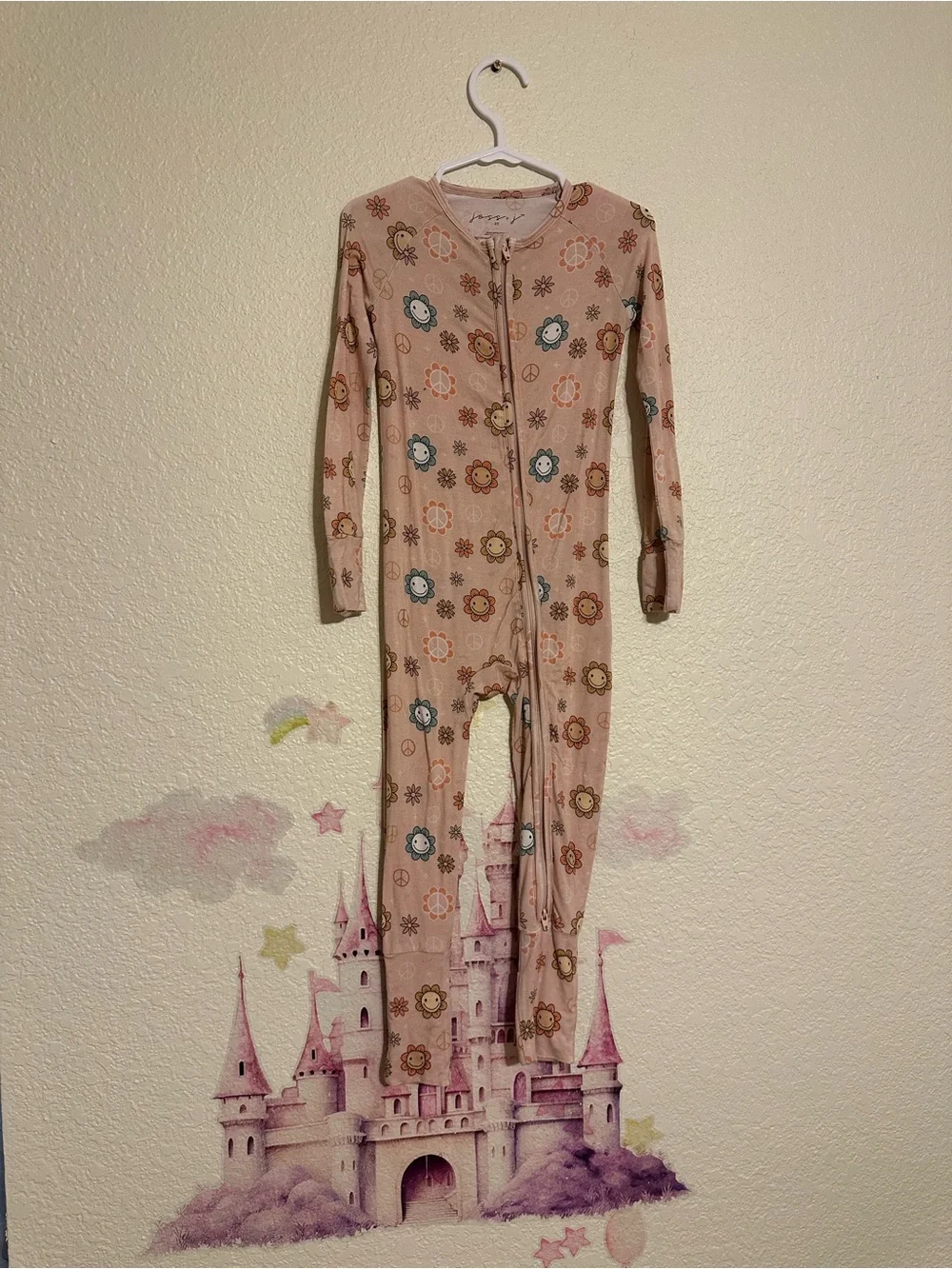 Girls Hippie Bamboo Double Zip One-Piece Pjs